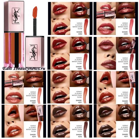ysl water stain glow lip stain swatches